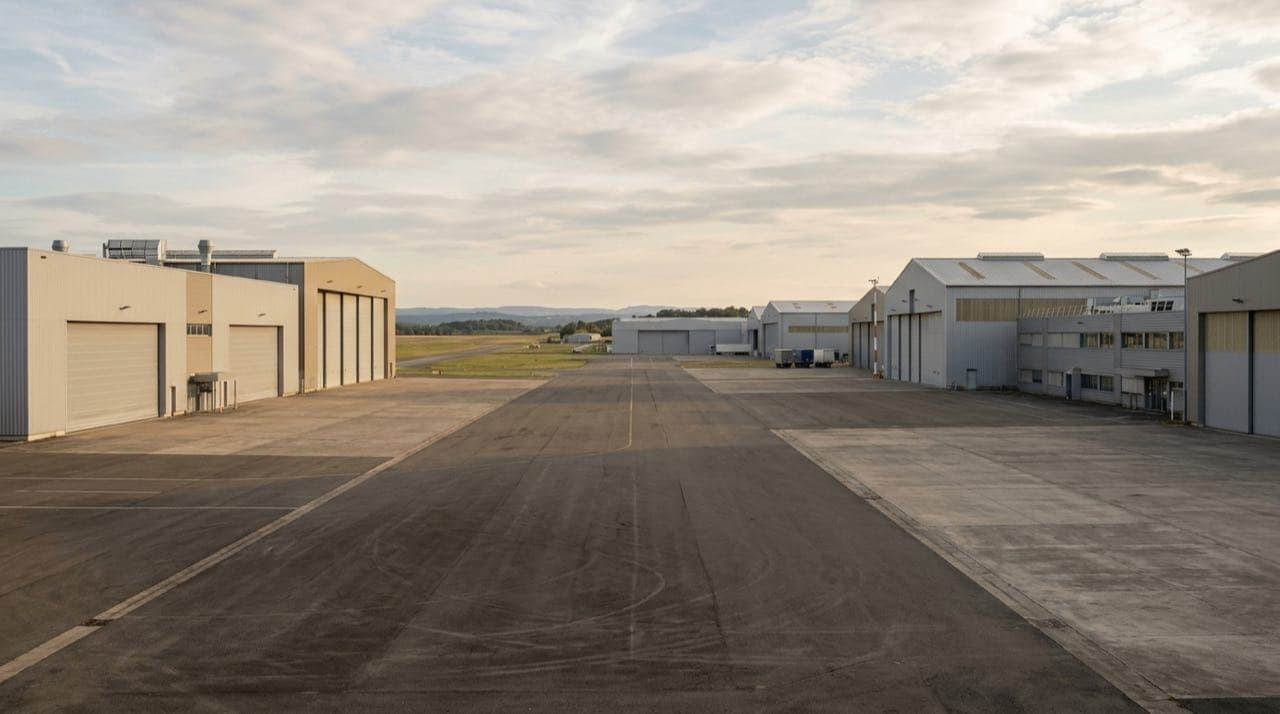 Visuel d'illustration : entrepôts et plateforme logistique aéronautique